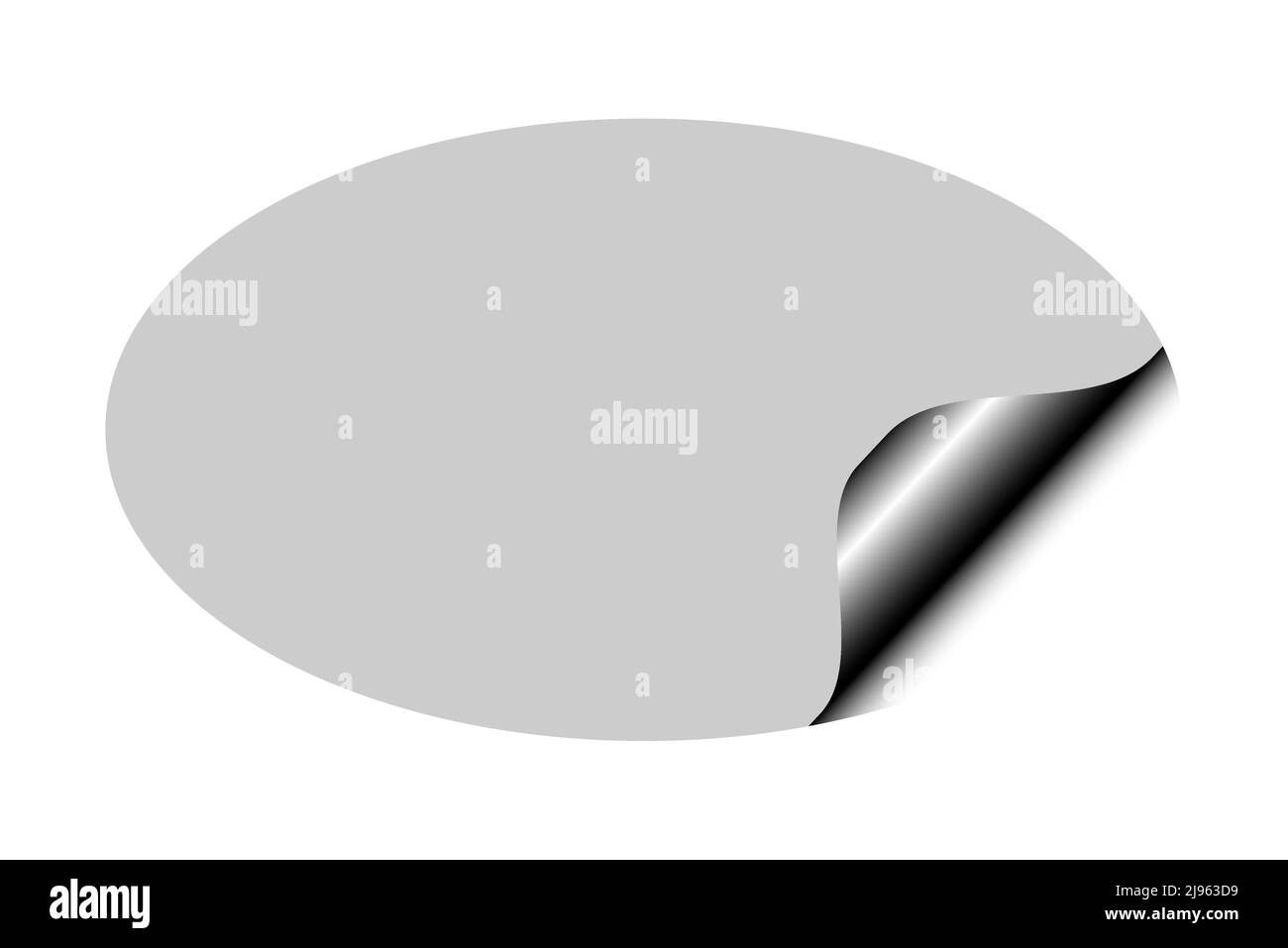 Aufkleber mit gewellte Kante Stockfoto