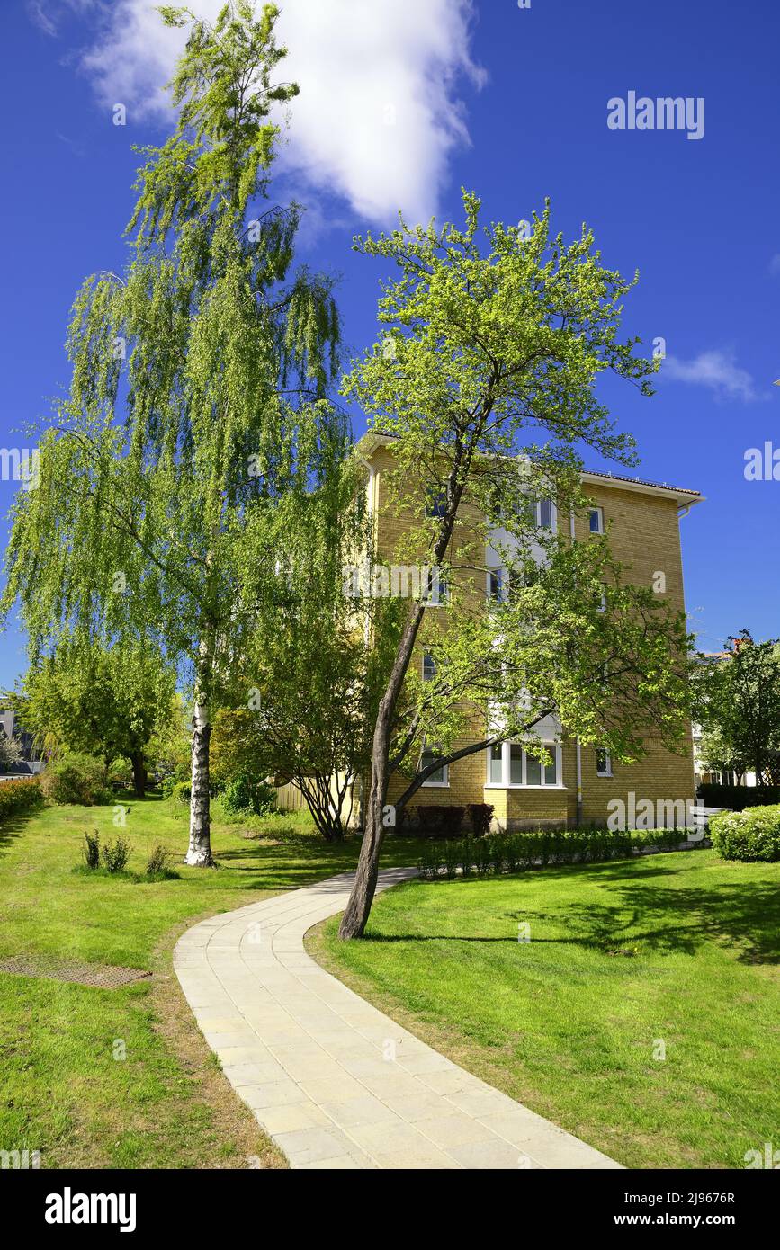 Schwedische Wohnungen, Wohnungen in Stockholm. Stockfoto