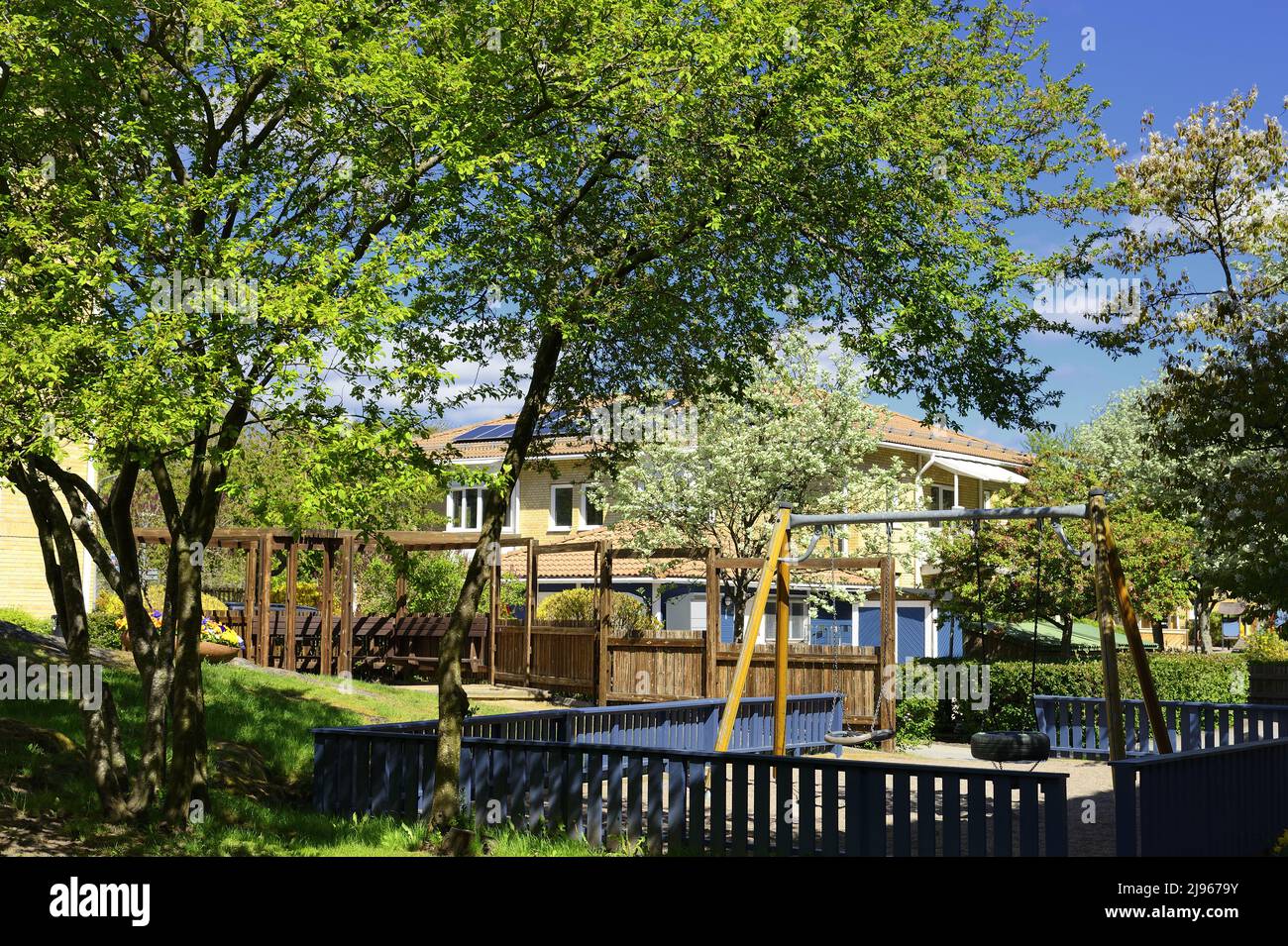 Schwedische Wohnungen, Wohnungen in Stockholm. Stockfoto