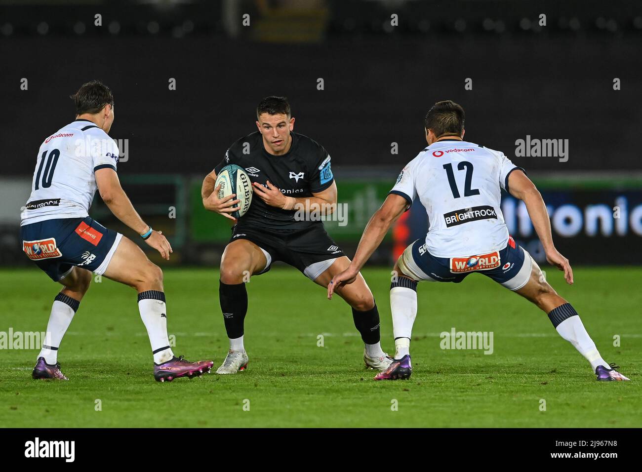 Owen Watkin von Ospreys macht eine Pause Stockfoto