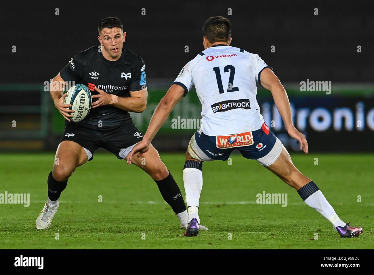 Owen Watkin von Ospreys macht am 5/20/2022 eine Pause. (Foto von Craig Thomas/News Images/Sipa USA) Quelle: SIPA USA/Alamy Live News Stockfoto