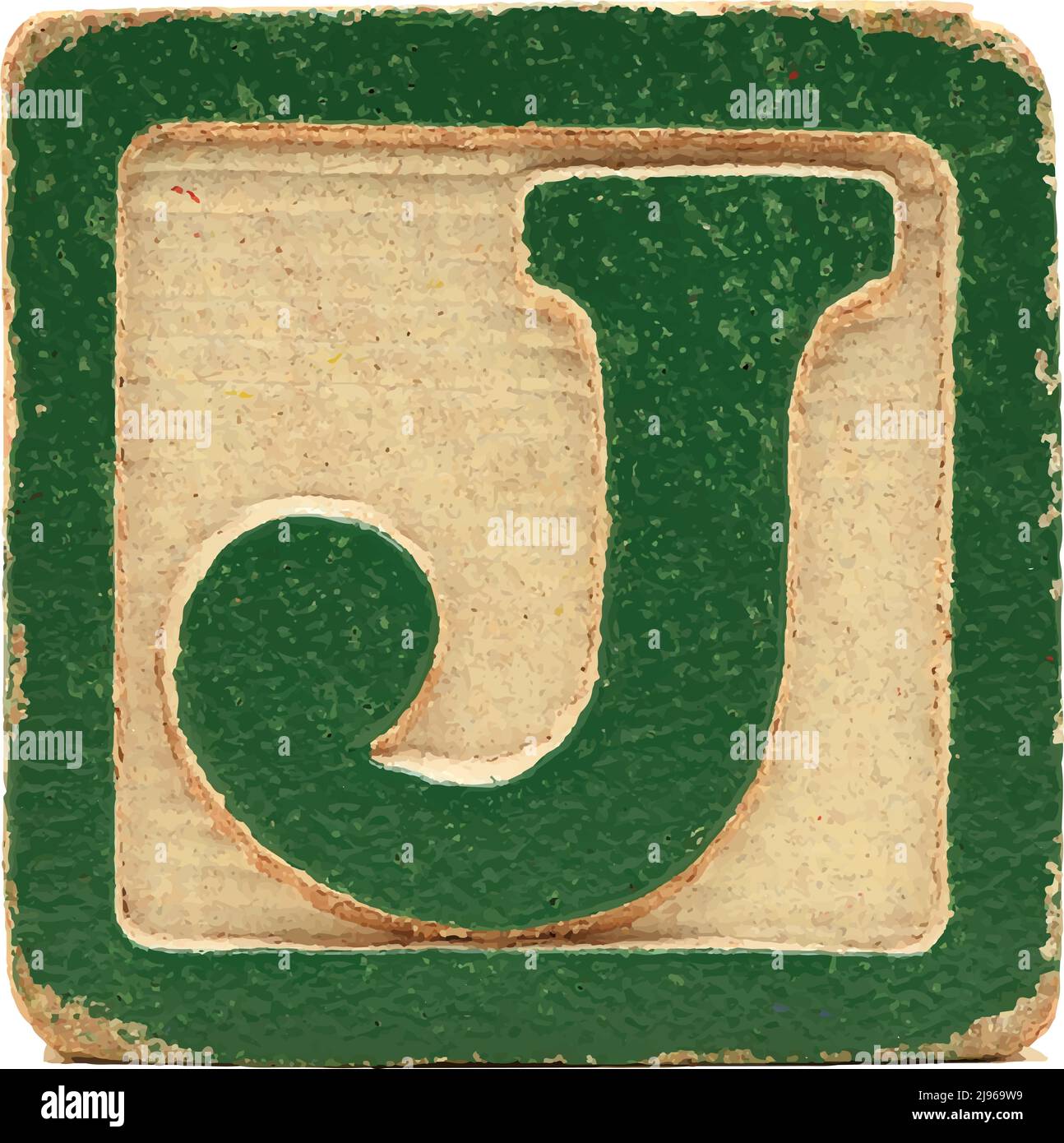 Kinder Spielzeug Block J Vektordateien Stock Vektor