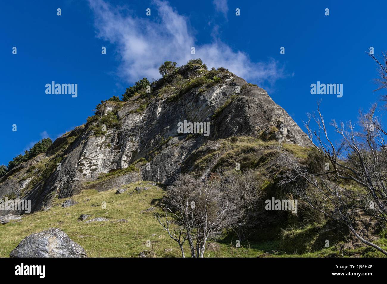 Kalksteinfelsen, Hawkes Bay Region Stockfoto