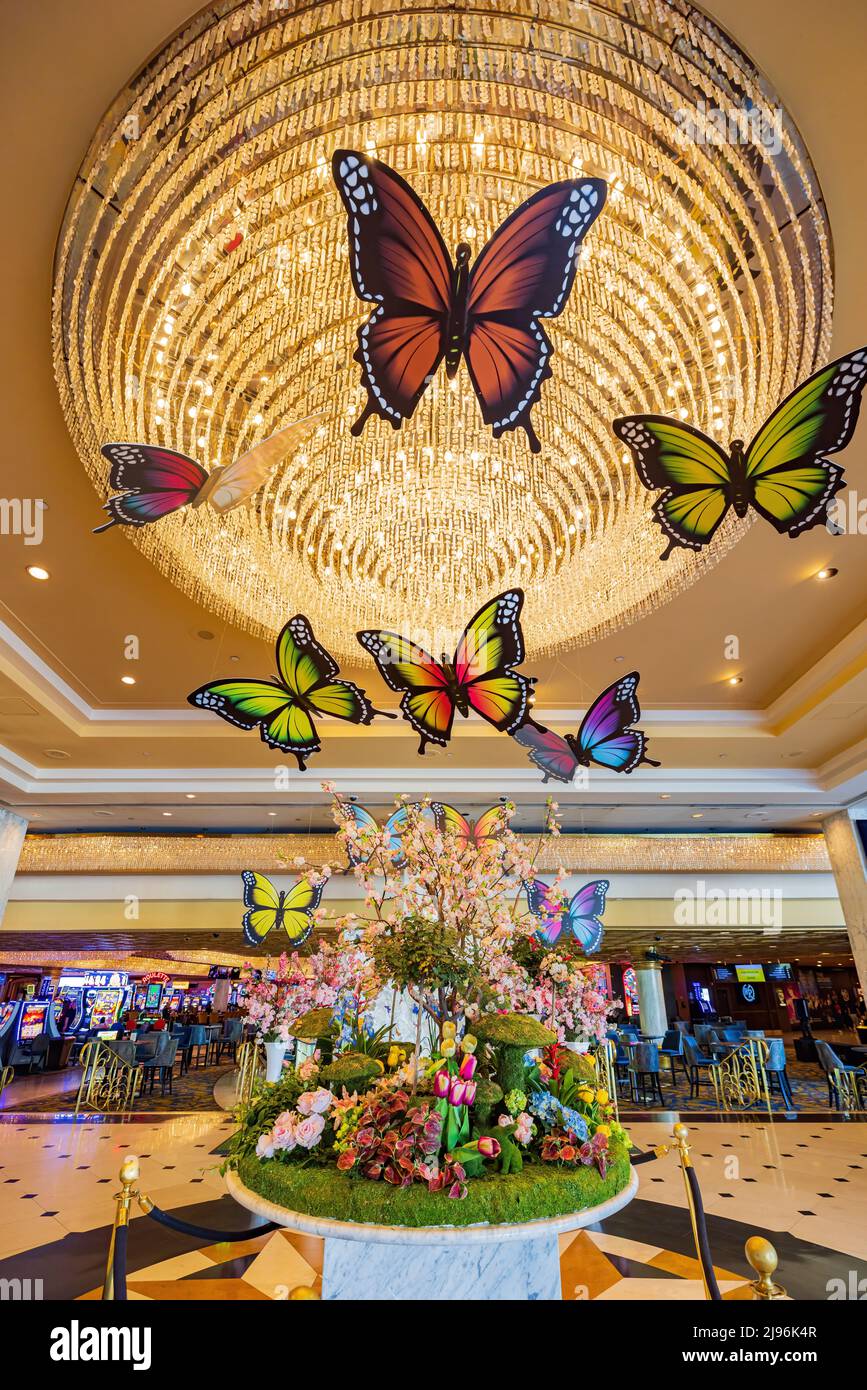 Las Vegas, MAI 13 2022 - Künstliche Naturszene im Westgate Las Vegas Resort and Casino Stockfoto