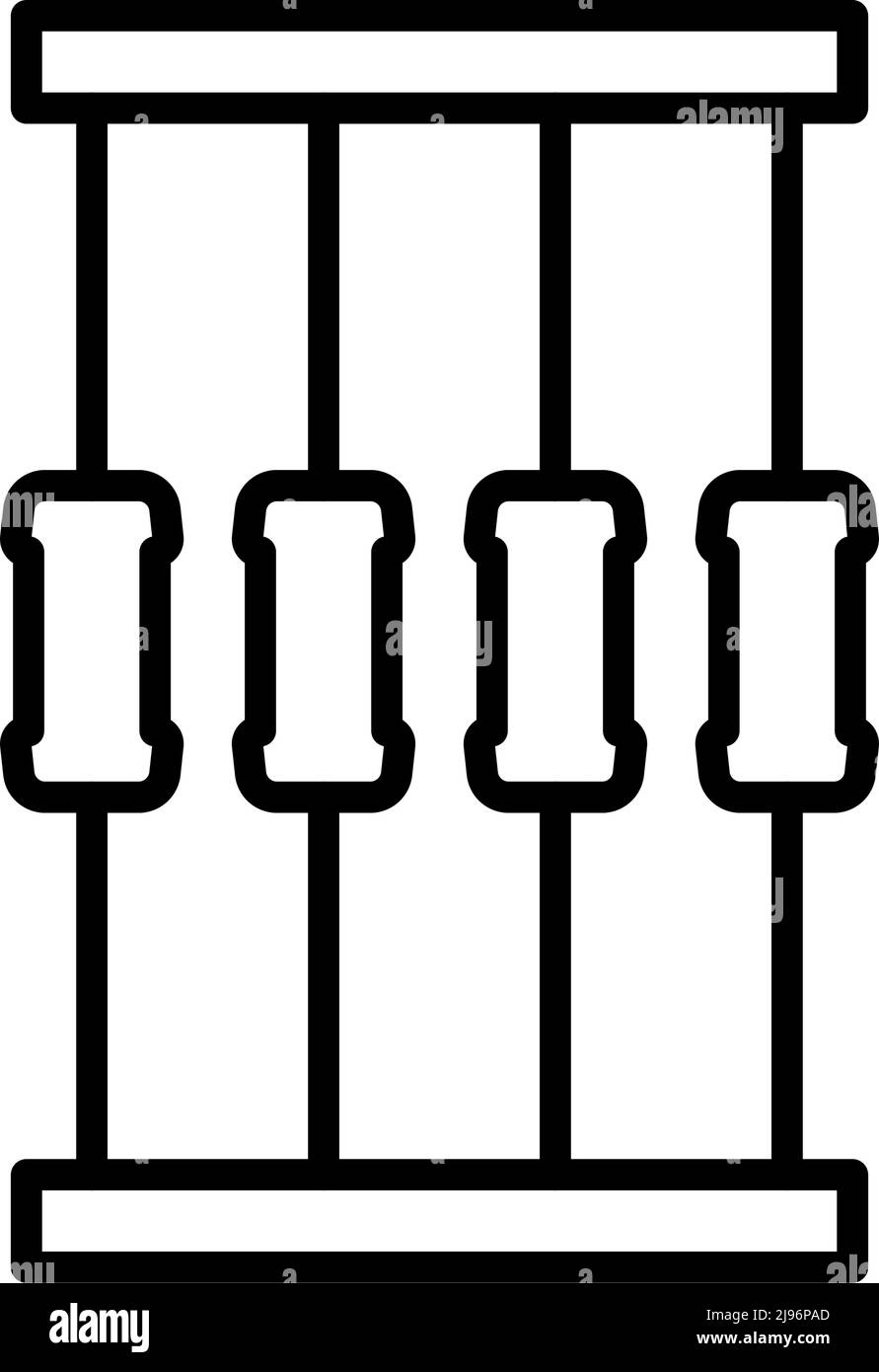 Symbol Für Widerstandsband. Auffälliges Design mit bearbeitbarer Konturbreite. Vektorgrafik. Stock Vektor