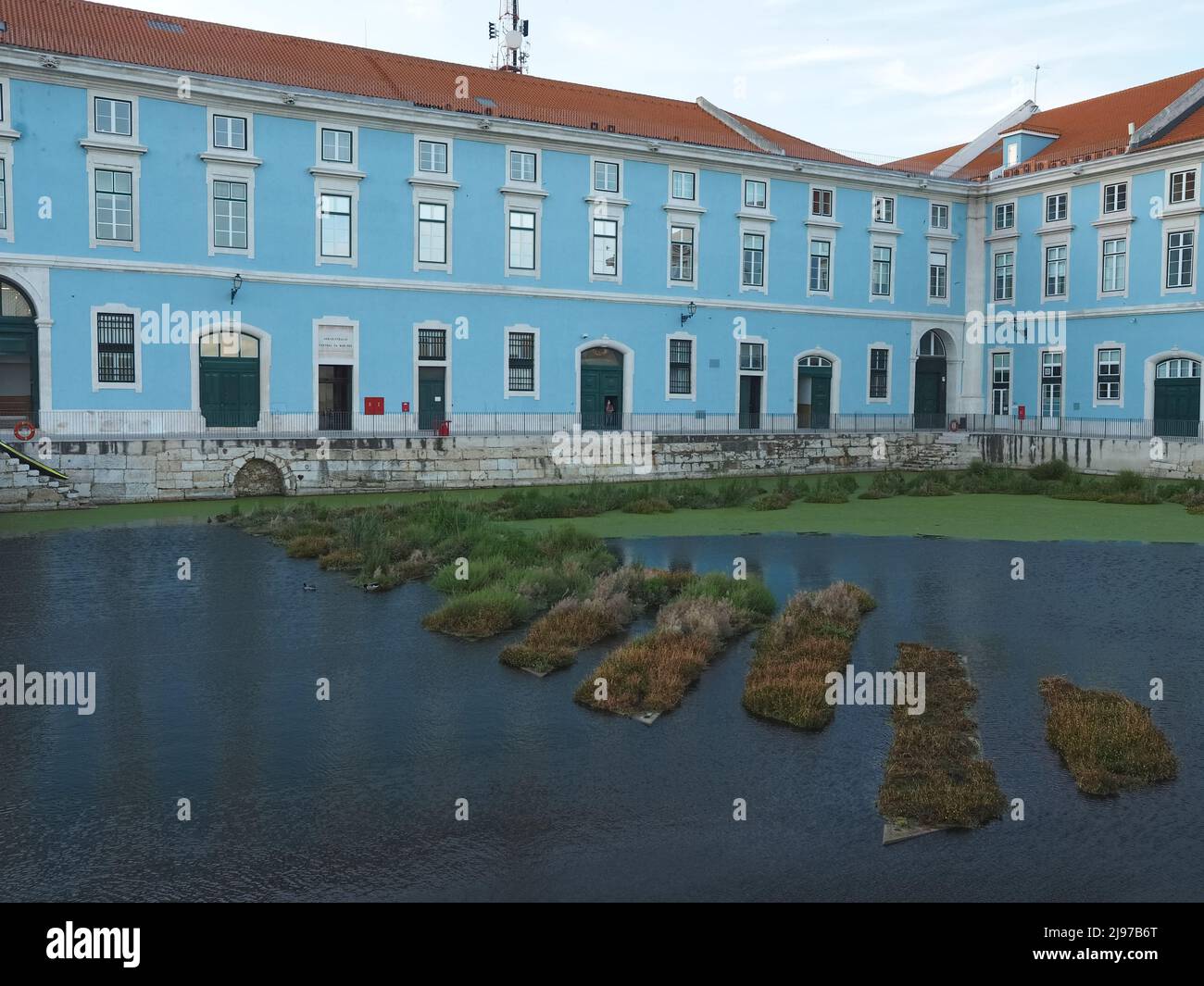 Schöne zentrale Meeresverwaltung in Lissabon Portugal Stockfoto