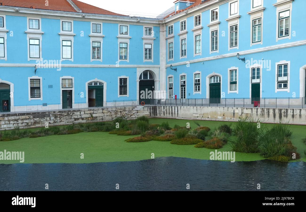Schöne zentrale Meeresverwaltung in Lissabon Portugal Stockfoto