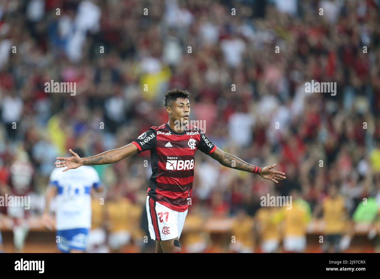 Bruno Henrique do Flamengo, durante a partida entre Flamengo e Universidad Católica (CHI), pela 5ª rodada do grupo H da Copa Libertadores 2022, no Estádio do Maracanã nesta terça-feira 17. Stockfoto