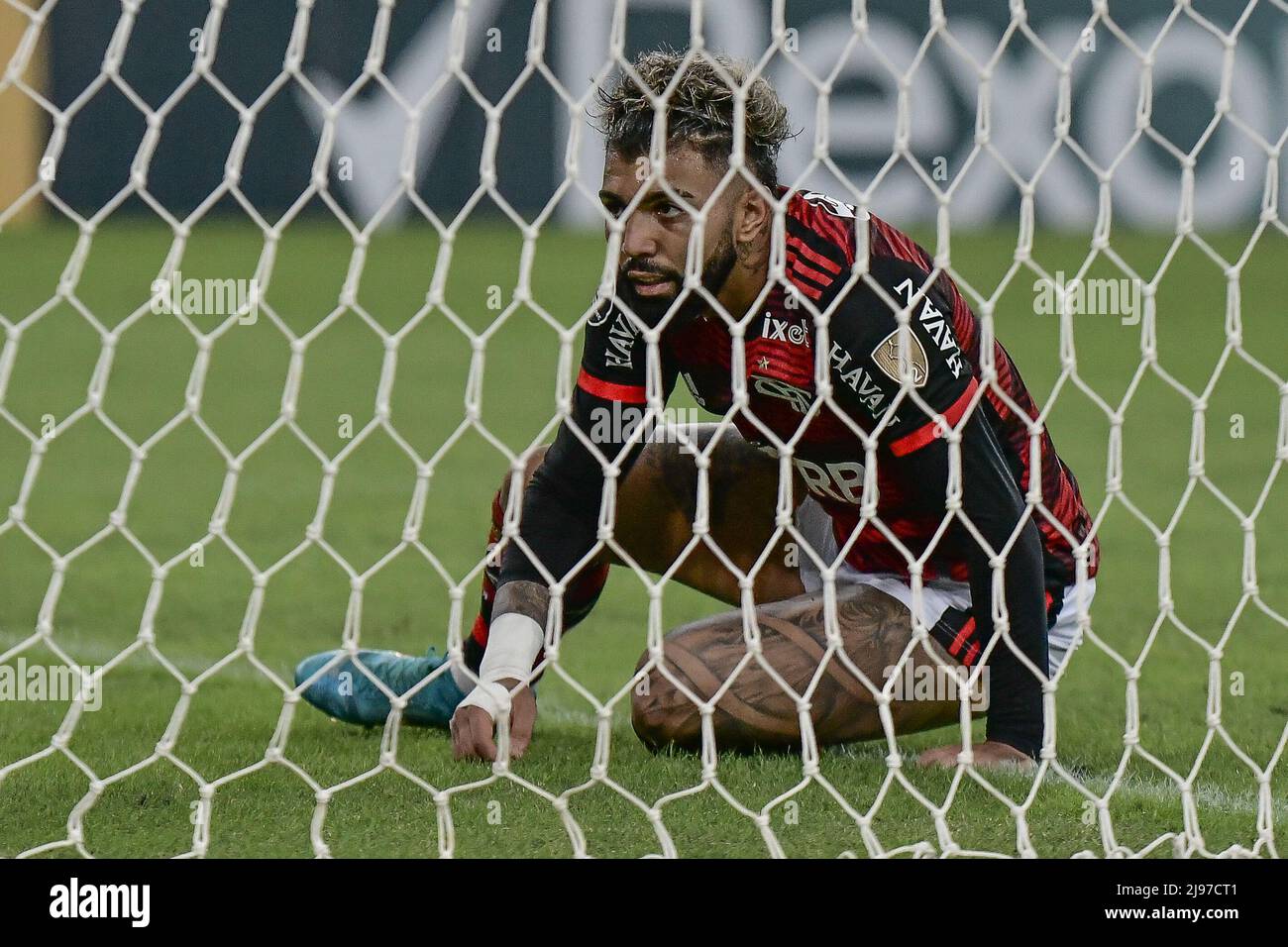 Gabriel Barbosa do Flamengo, durante a partida entre Flamengo e Universidad Católica (CHI), pela 5ª rodada do grupo H da Copa Libertadores 2022, no Estádio do Maracanã nesta terça-feira 17. Stockfoto