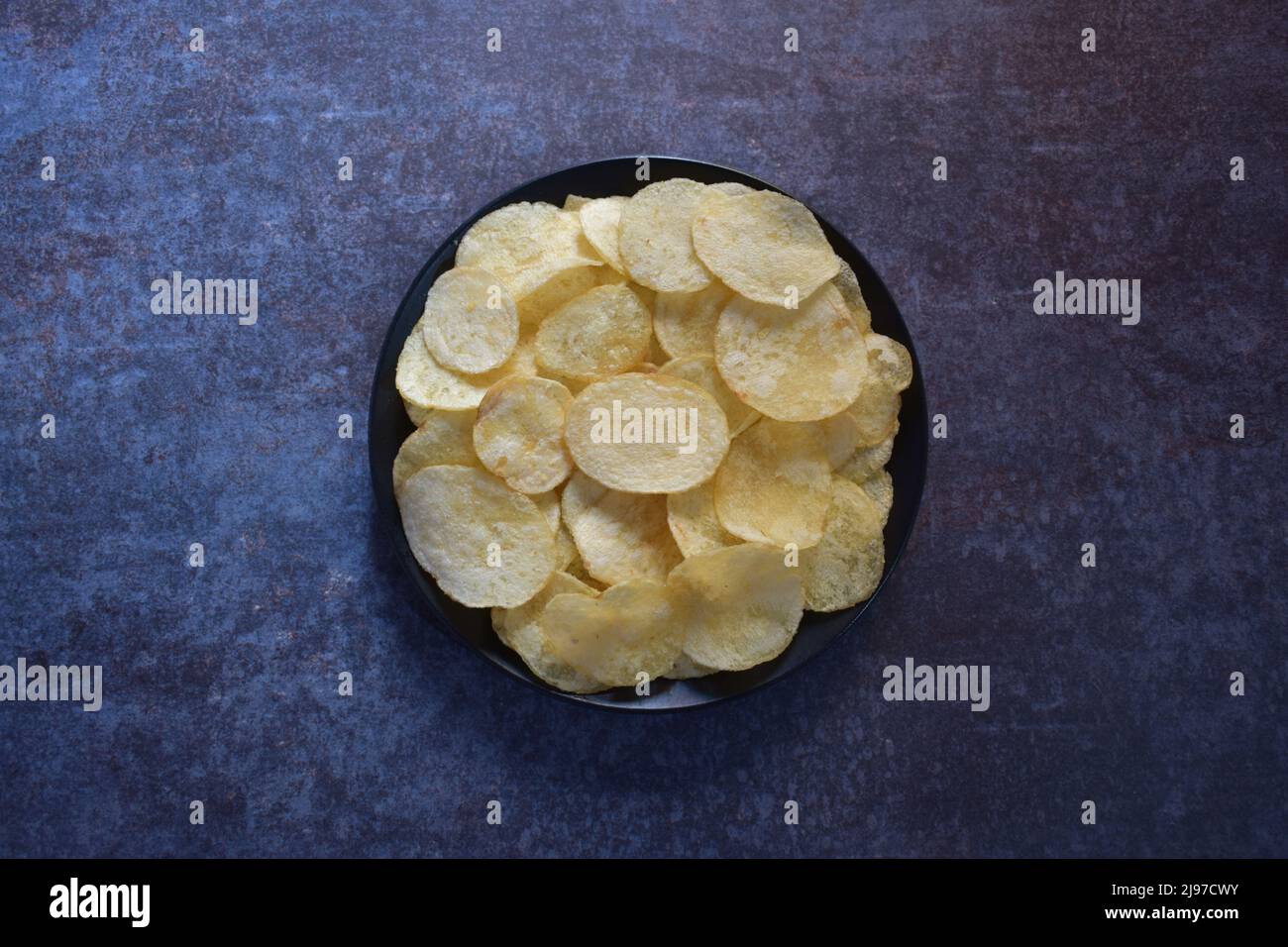 Kartoffelchips herzhafte Snacks Stockfoto