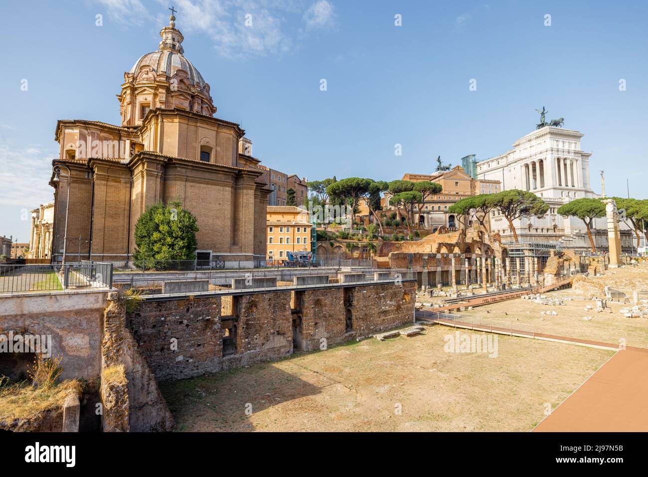 Blick auf das Forum Romanum in Rom, Italien Stockfoto
