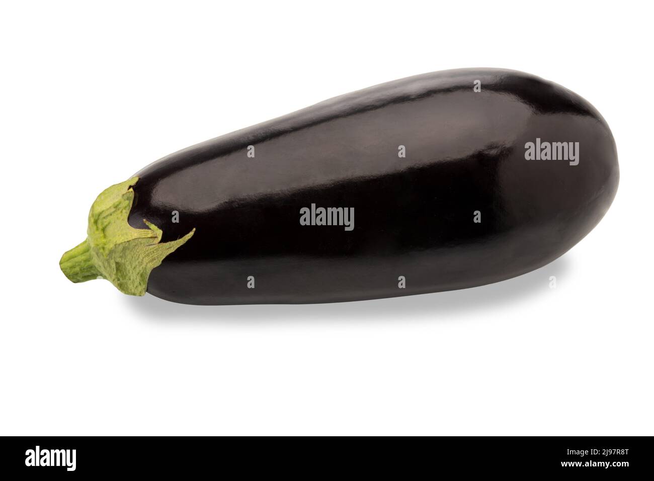 Aubergine isoliert auf weißem Hintergrund mit Beschneidungspfad Stockfoto