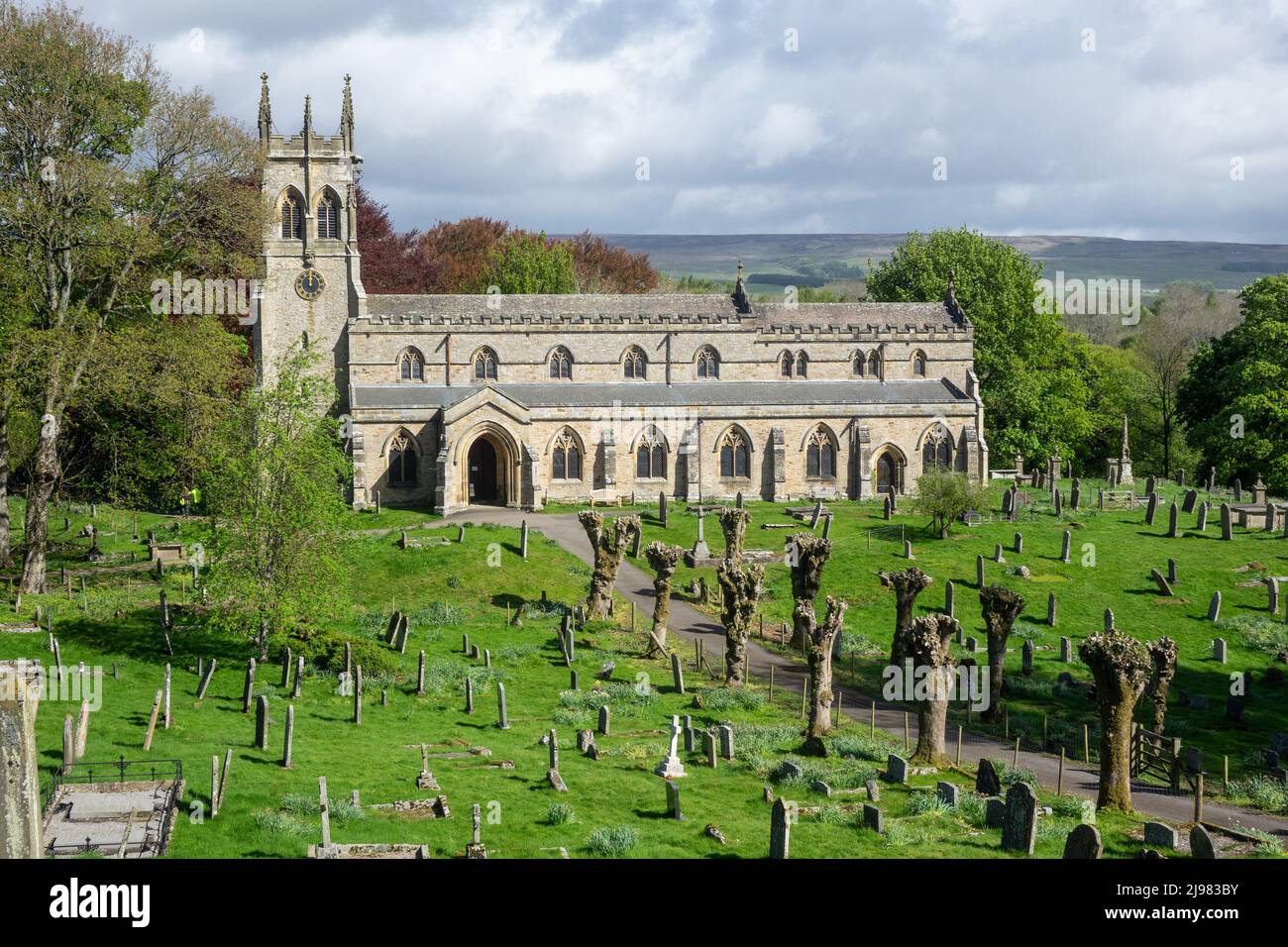 England, North Yorkshire, Wensleydale, Aysgarth, St. Andrew's Church Stockfoto