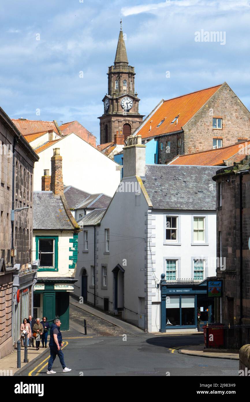 England, Northumberland, Berwick-on-Tweed, City & Town Hall Tower Stockfoto