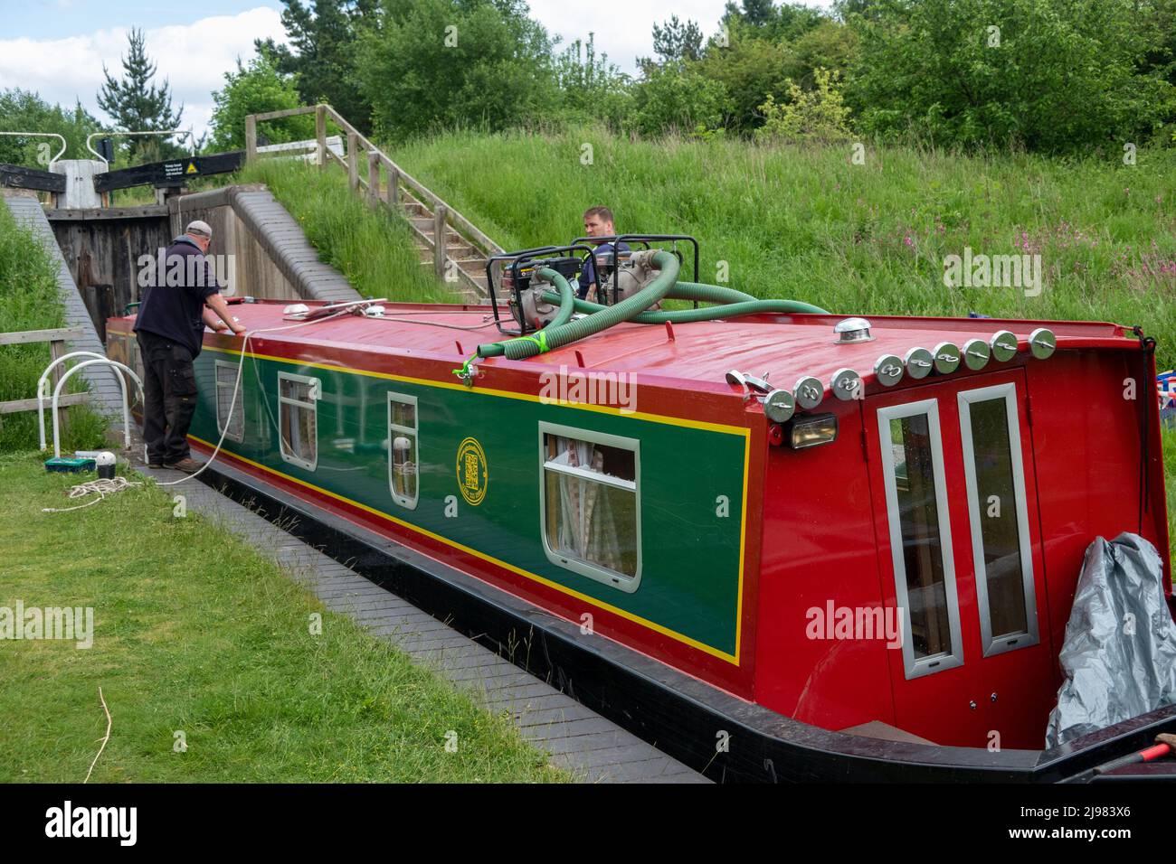 Kanalboot Sinkt Stockfoto