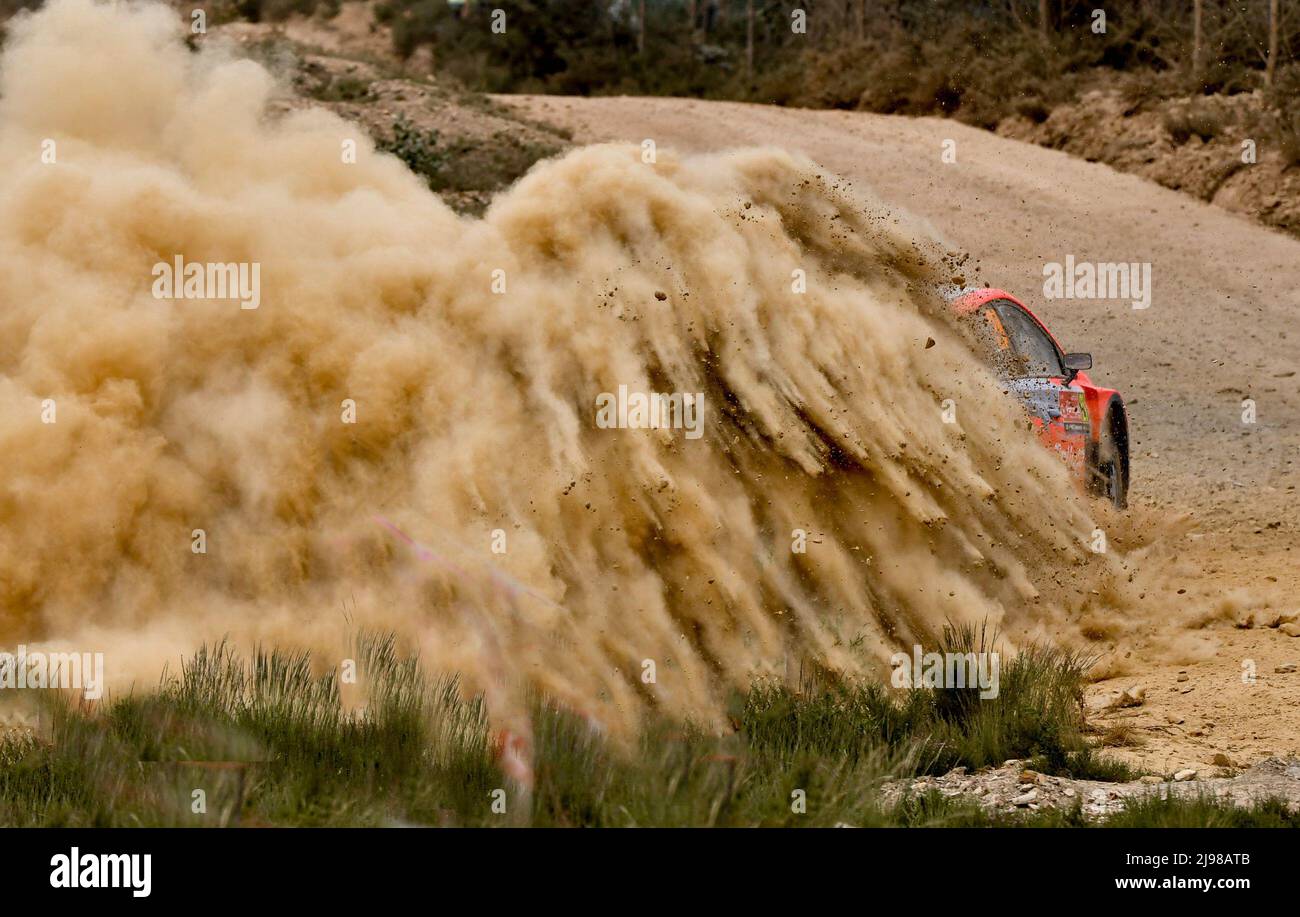 21 SUNINEN Teemu (FIN) MARKKULA Mikko (FIN), HYUNDAI MOTORSPORT N, HYUNDAI i20 N, Aktion während der Rallye Portugal 2022, 4. Lauf der WRC World Rally Car Championship 2022, vom 19. Bis 22. Mai 2022 in Matosinhos, Portugal - Foto: Paulo Maria/DPPI/LiveMedia Stockfoto