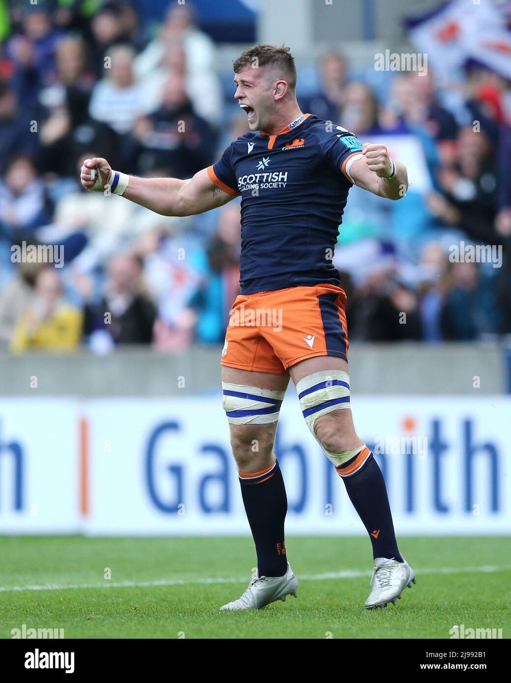 Während des Spiels der United Rugby Championship im Murrayfield Stadium, Edinburgh. Bilddatum: Samstag, 21. Mai 2022. Stockfoto