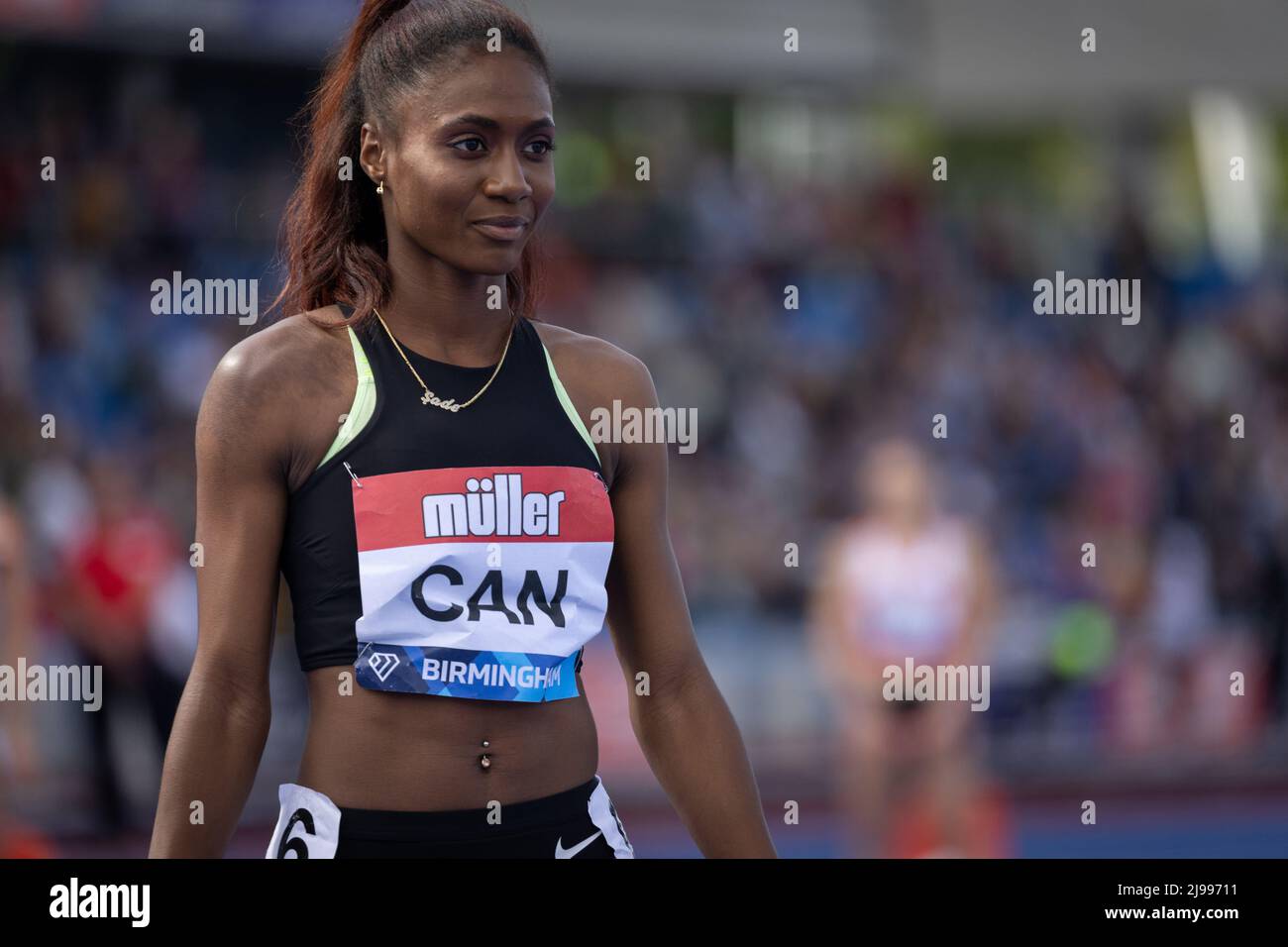 Birmingham, England. 21.. Mai 2022. (GBR) während der 4x100-m-Frauenstaffel bei der Leichtathletik-Veranstaltung der Müller Diamond League im Alexander Stadium in Birmingham, England. Die Diamond League ist eine jährliche Serie von Elite-Leichtathletik-Wettbewerben, die vierzehn der besten eingeladenen Leichtathletik-Treffen umfasst. Kredit: Sporting Pics / Alamy Live Nachrichten Stockfoto