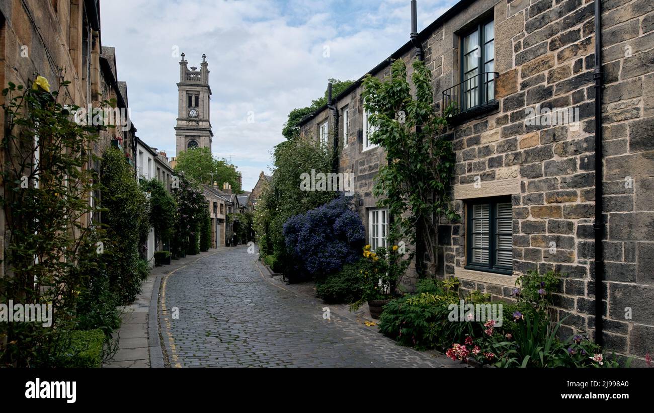 Edinburgh Schottland, Großbritannien Mai 21 2022. Circus Lane. Malerische Straße. sst/alamy Live-Nachrichten Stockfoto