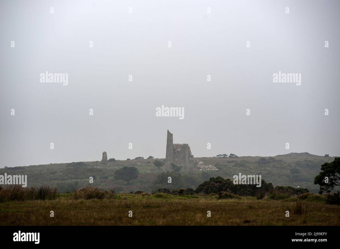 Cornish Zinn Minen Stockfoto