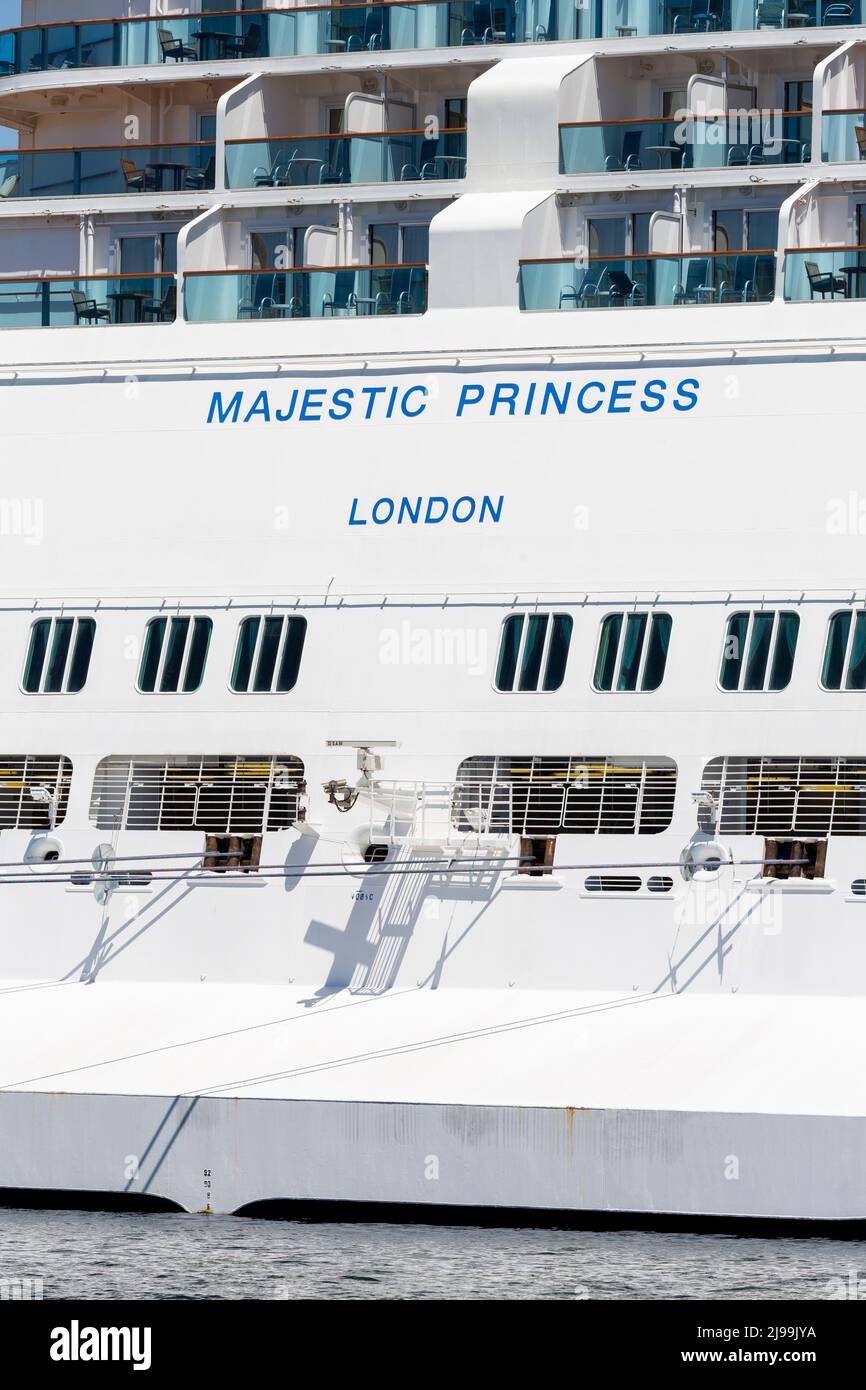 Majestic Princess-Schiff, Hafen von Los Angeles, San Pedro, Kalifornien, USA Stockfoto