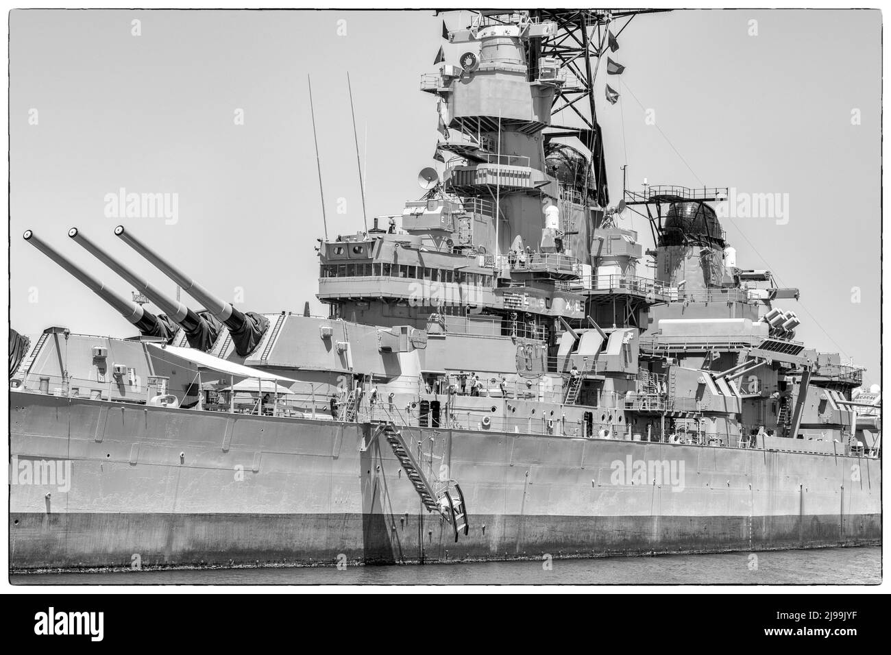 Schlachtschiff USS Iowa, Hafen von Los Angeles, San Pedro, Kalifornien, USA Stockfoto