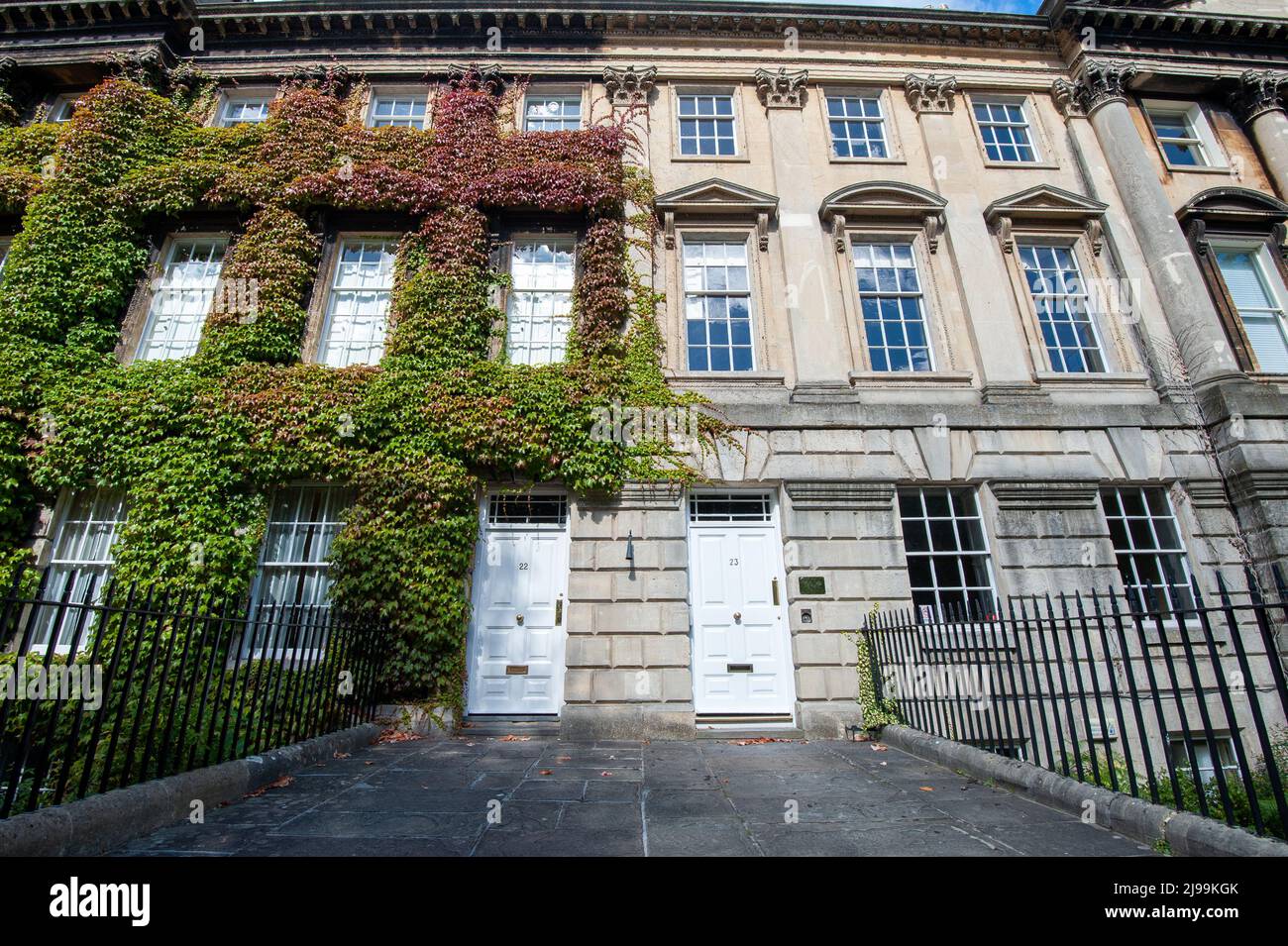 22 und 23 Queen Square, Bath Stockfoto