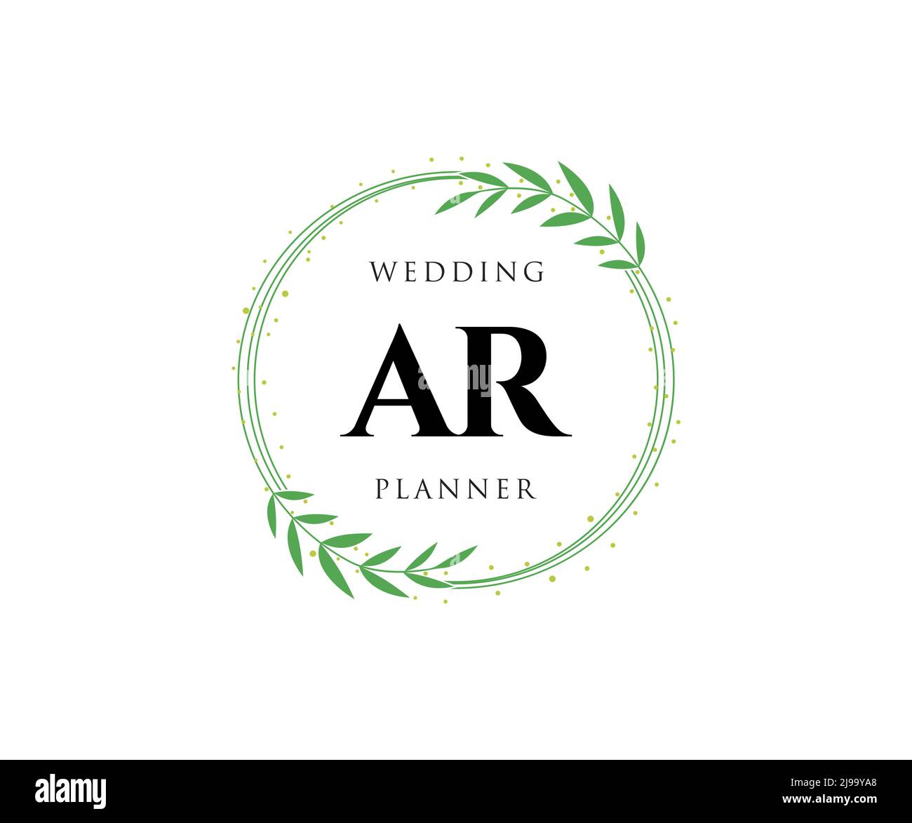 AR Initials Letter Hochzeit Monogram Logos Kollektion, handgezeichnete moderne minimalistische und florale Vorlagen für Einladungskarten, Save the Date, elegant Stock Vektor