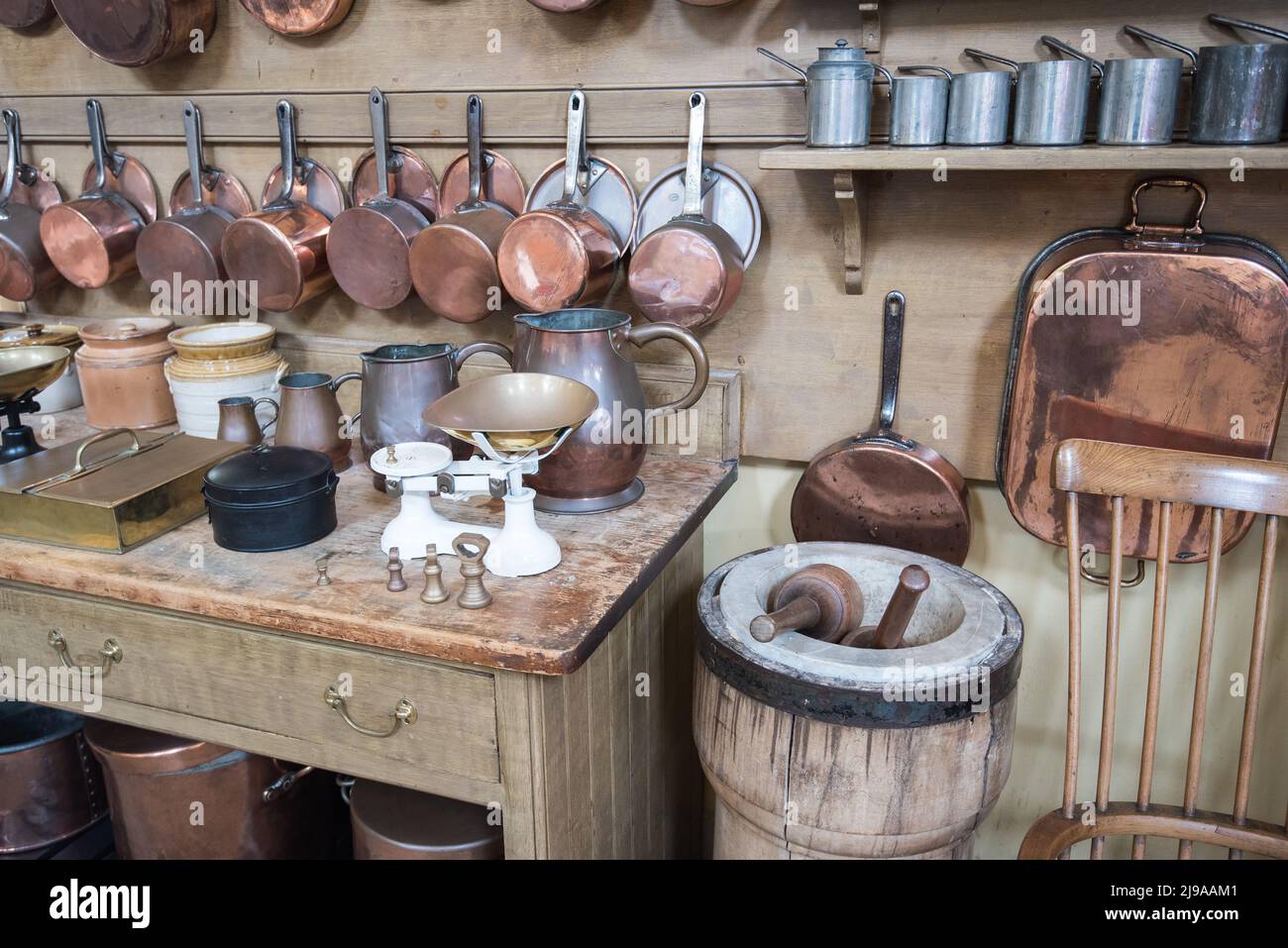 Küche von Culzean Castle - Maybole in Ayrshire Schottland, Vereinigtes Königreich, Mai 2022 Stockfoto