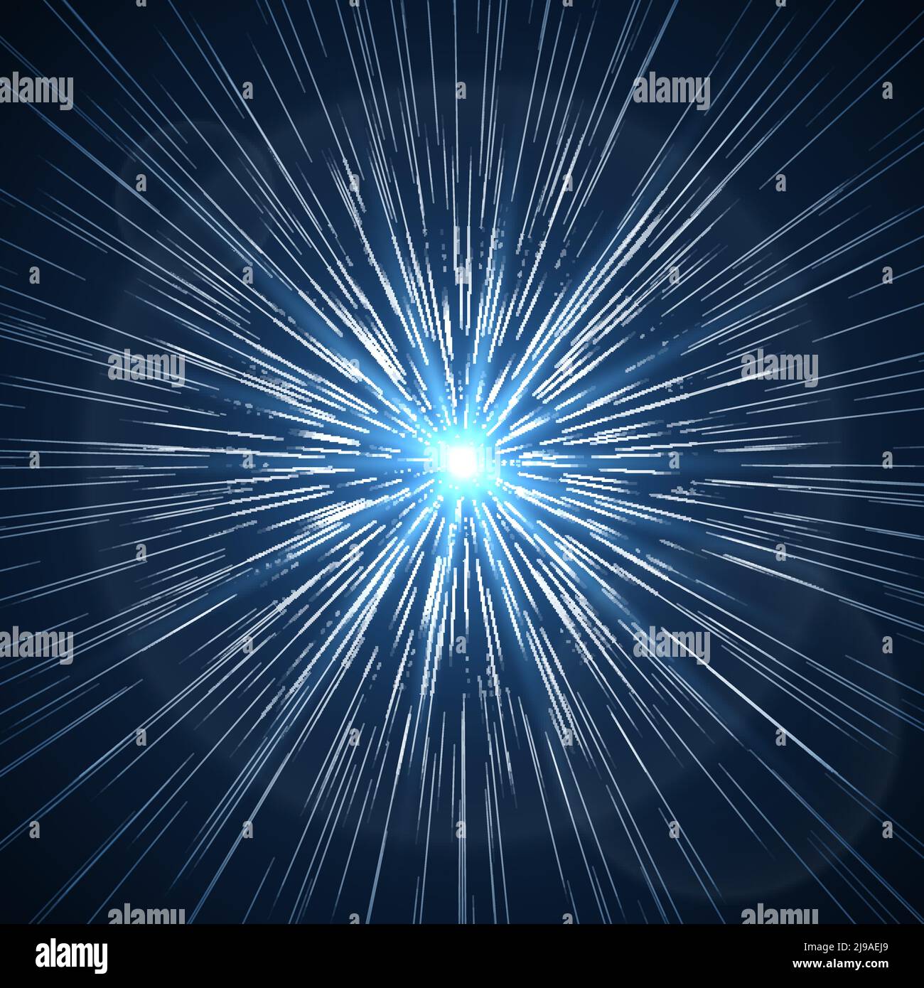 Zeitschleife. Supernova-Starburst-Strahl. Flare Licht Stern Raum Burst, Vektor-Illustration Stock Vektor