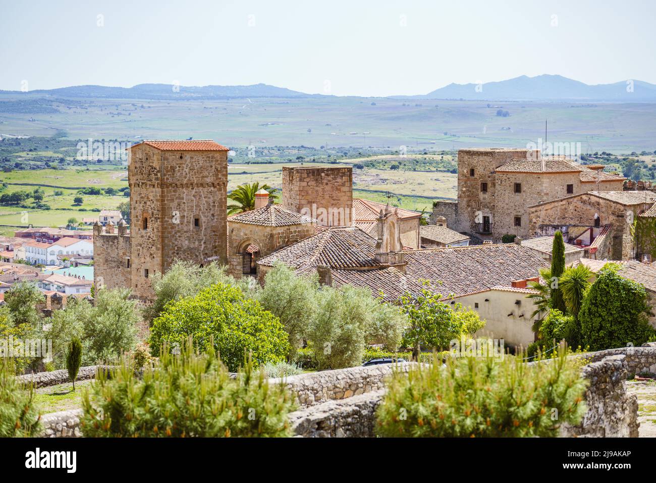 Trujillo Stadtbild, historische Stadt in Extremadura Spanien Stockfoto