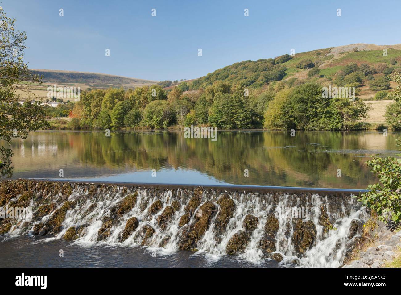 Mittleren See, Dare Valley Country Park, Aberdare, Rhondda Cynon Taf, South Wales, UK Stockfoto