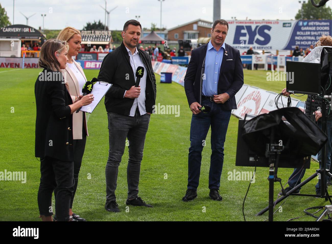 Helen Skelton präsentiert das Channel 4 Super League-Programm am 5/21/2022. (Foto von David Greaves/News Images/Sipa USA) Quelle: SIPA USA/Alamy Live News Stockfoto