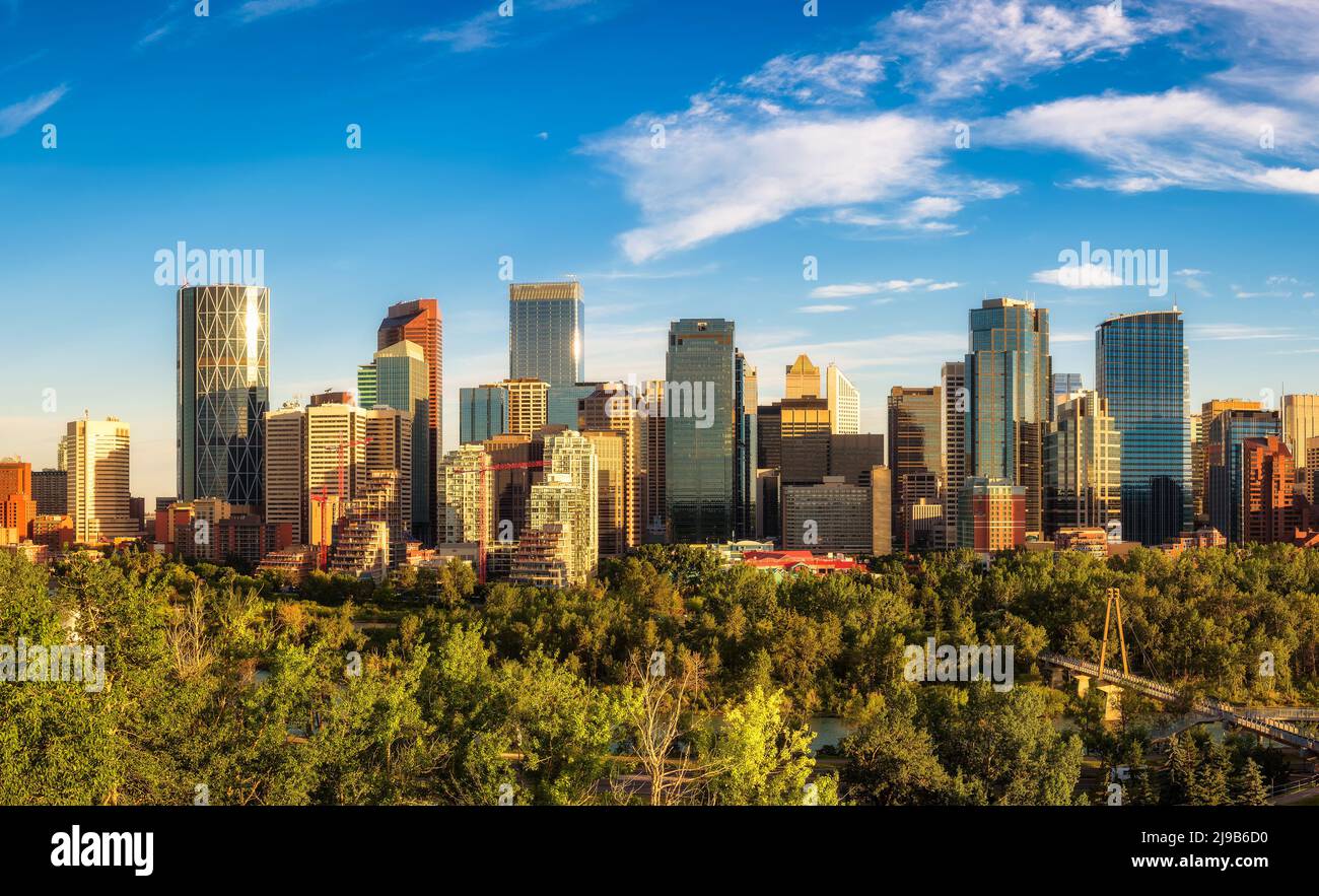 Skyline von Calgary in Kanada Stockfoto