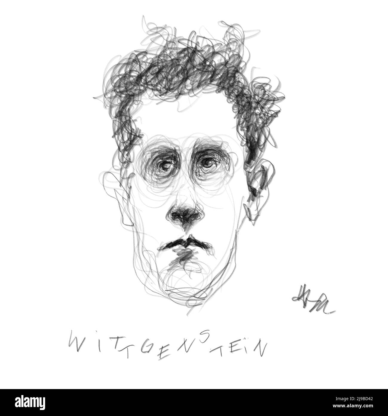 Porträt Lidwig Wittgenstein Stockfoto