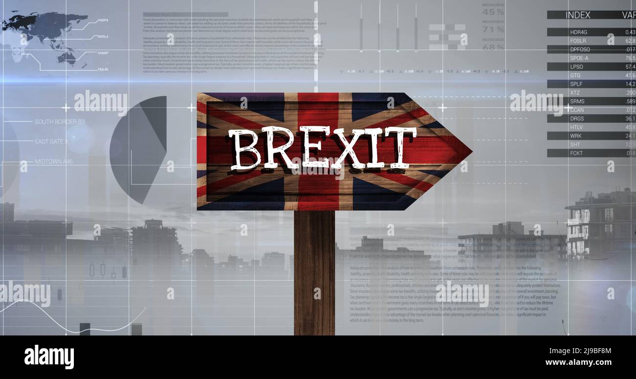 Brexit-Zeichen-Bild Stockfoto