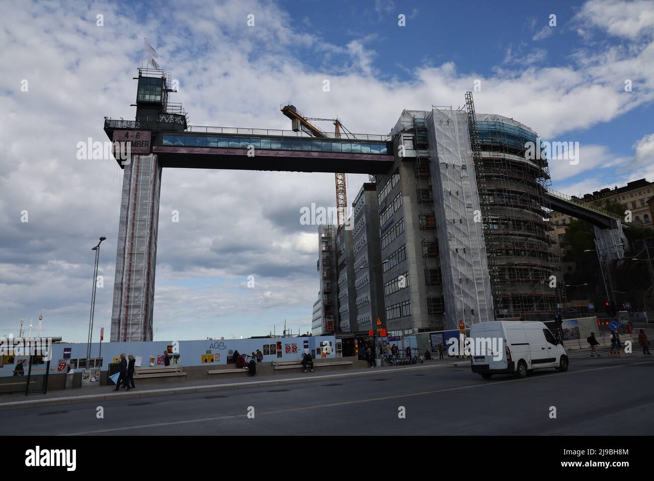 Katarina-Lift (Katarinahissen), der Slussen und Södermalm verbindet, in Stockholm, Schweden Stockfoto