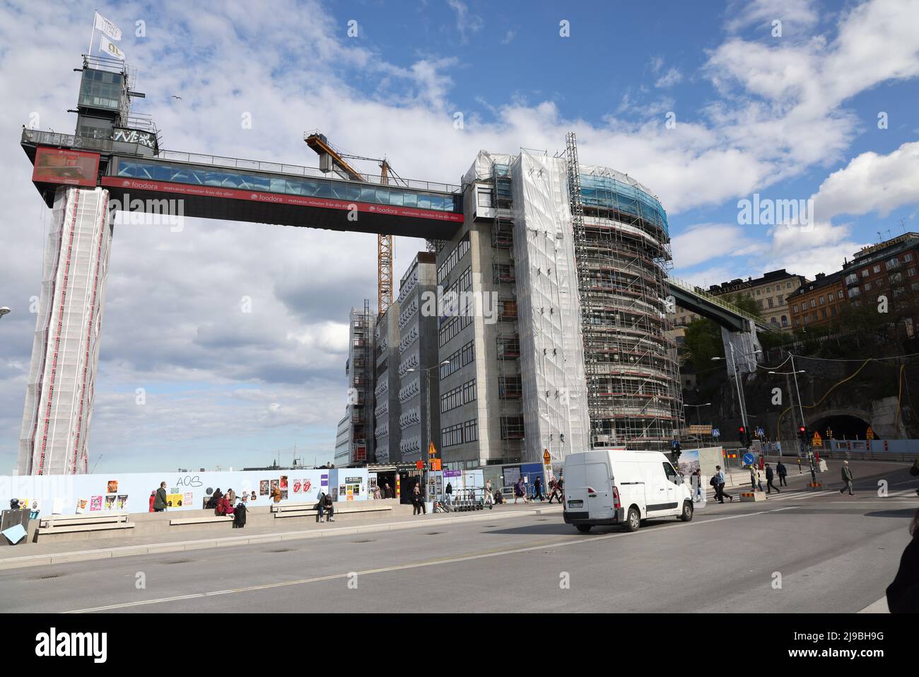 Katarina-Lift (Katarinahissen), der Slussen und Södermalm verbindet, in Stockholm, Schweden Stockfoto