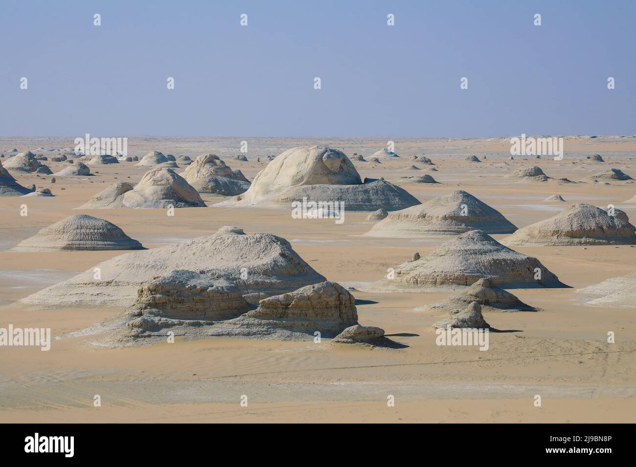 Sandy Hills in der Weißen Wüste geschützten Bereich, ist Nationalpark in der Farafra Oase, Ägypten Stockfoto