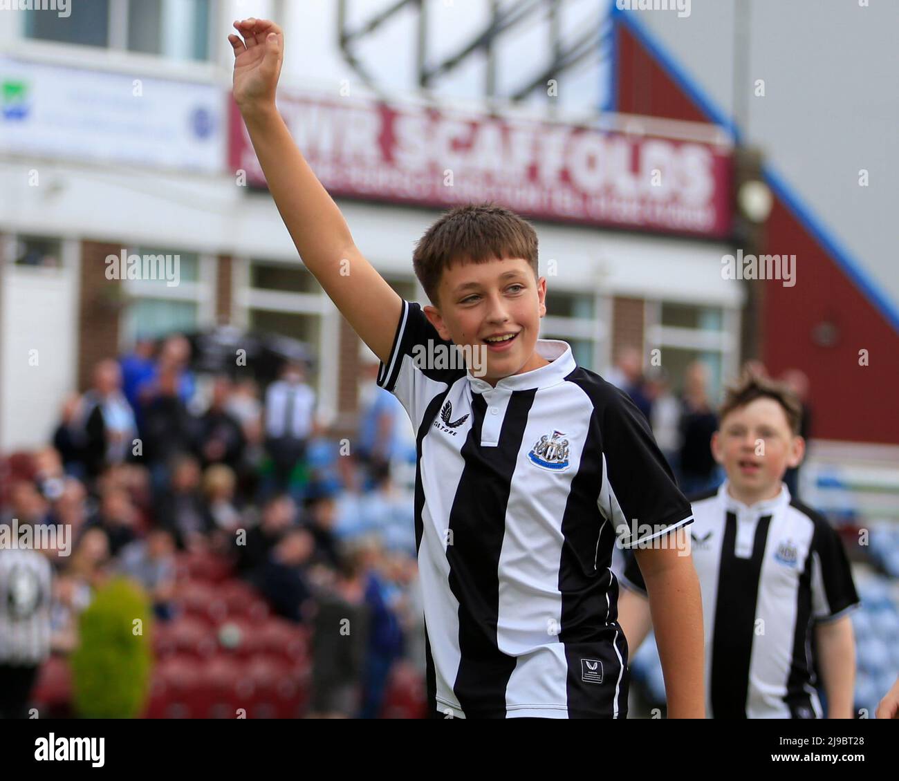 Junger Newcastle-Fan Stockfoto