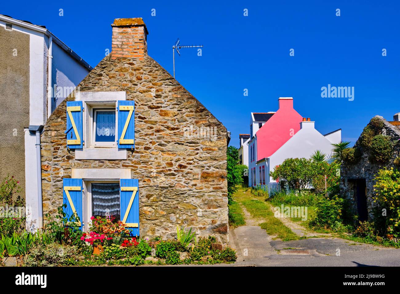 Frankreich, Morbihan, Belle-Ile-en-mer, Bangor Stockfoto
