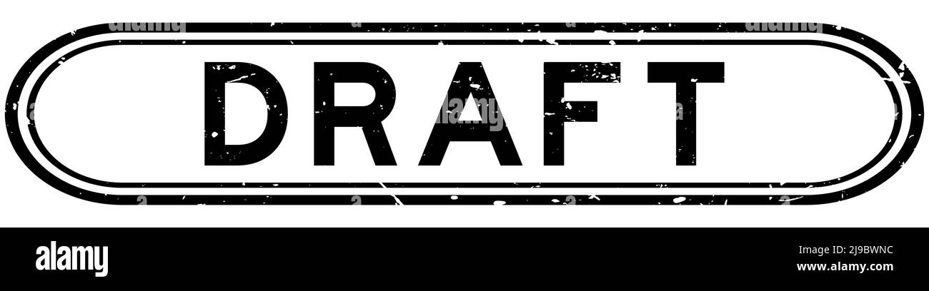 Grunge schwarz Entwurf Wort Gummi Stempel auf weißem Hintergrund Stock Vektor