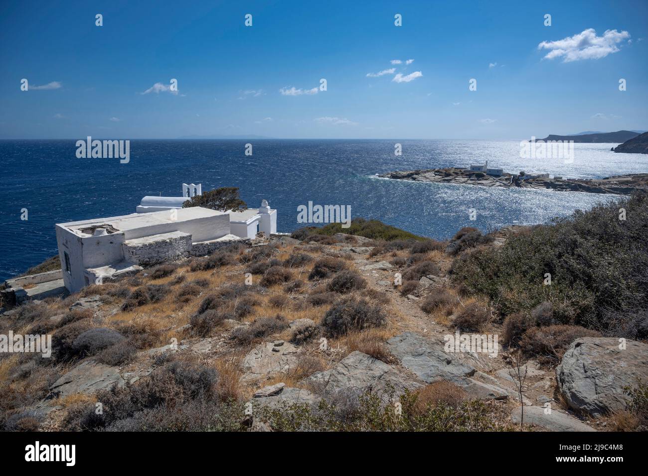 Platis Gialos auf Sifnos. Stockfoto