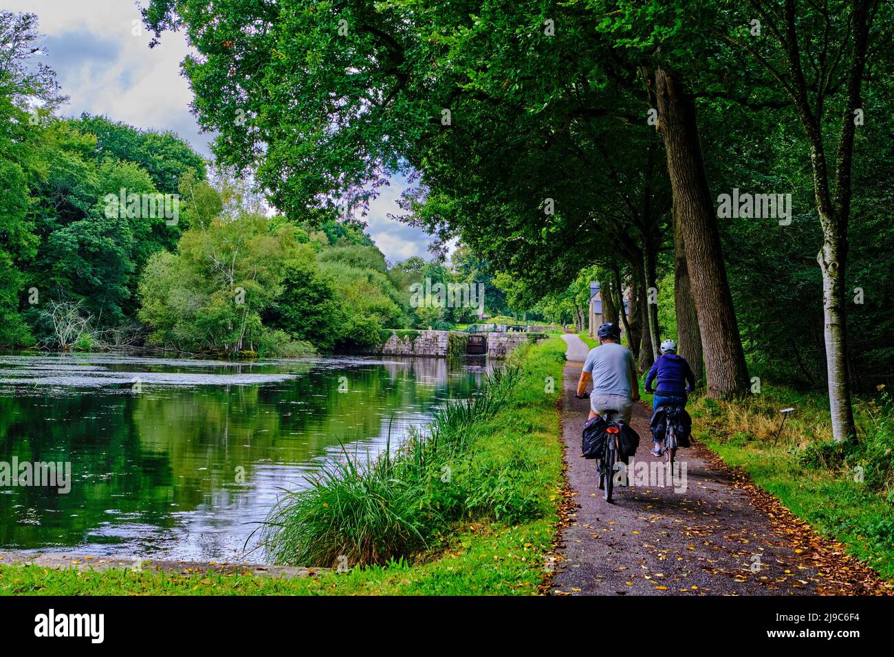 Frankreich, Morbihan, der Kanal Nantes-Brest, zwischen Josselin und Rohan Stockfoto