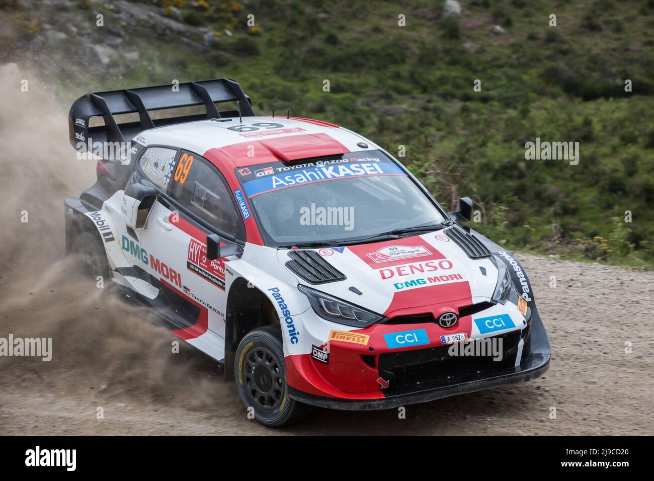 Cabeceiras de Basto, Portugal - 21. Mai 2022: 69 Kale ROVANPERA, Jonne HALTTUNEN, TOYOTA GAZOO RACING WRT, TOYOTA GR YARIS RALLY1 Stockfoto