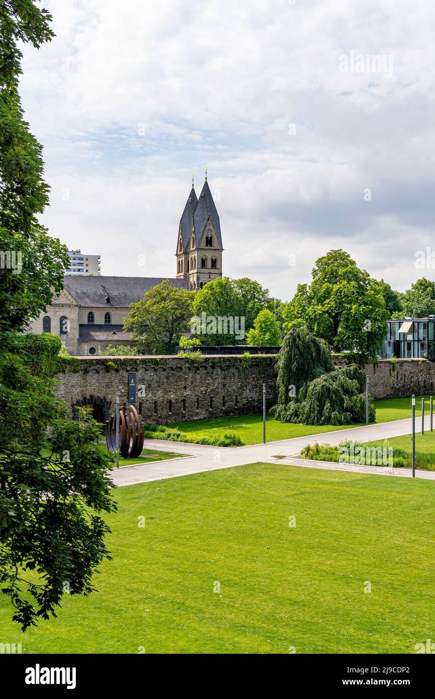 Basilika St. Castor in Koblenz Stockfoto