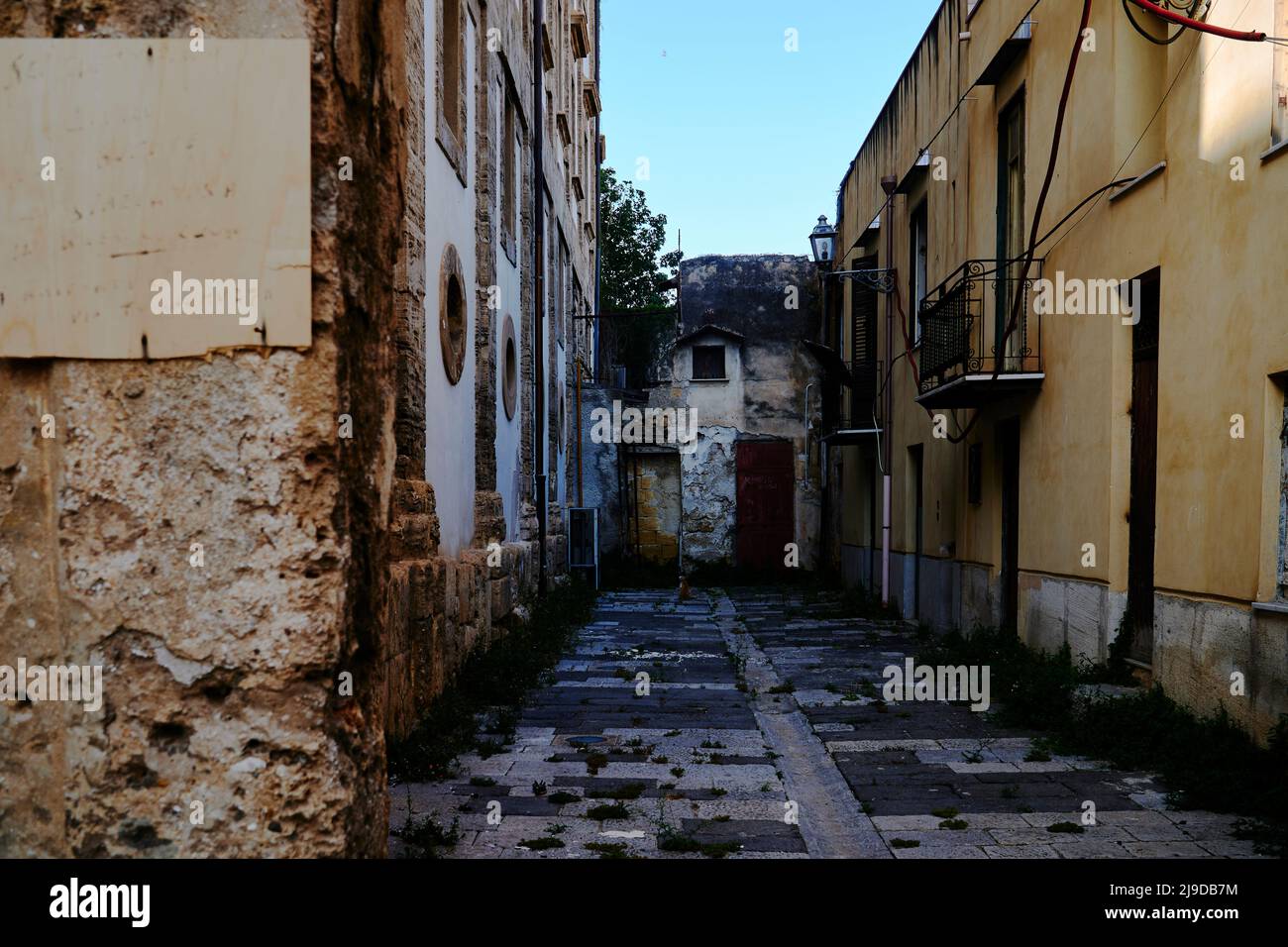 Tele-Bilder, die den schmalen Blick auf den Stadtteil Kelso in Palermo aufnehmen, farbenfroh und charmant Stockfoto