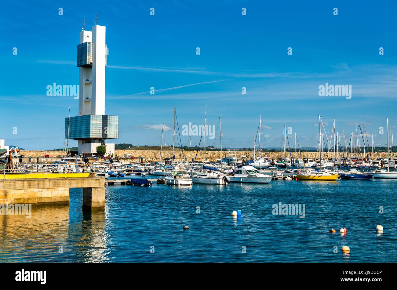 Yachten in der Marina in A Coruna, Spanien Stockfoto