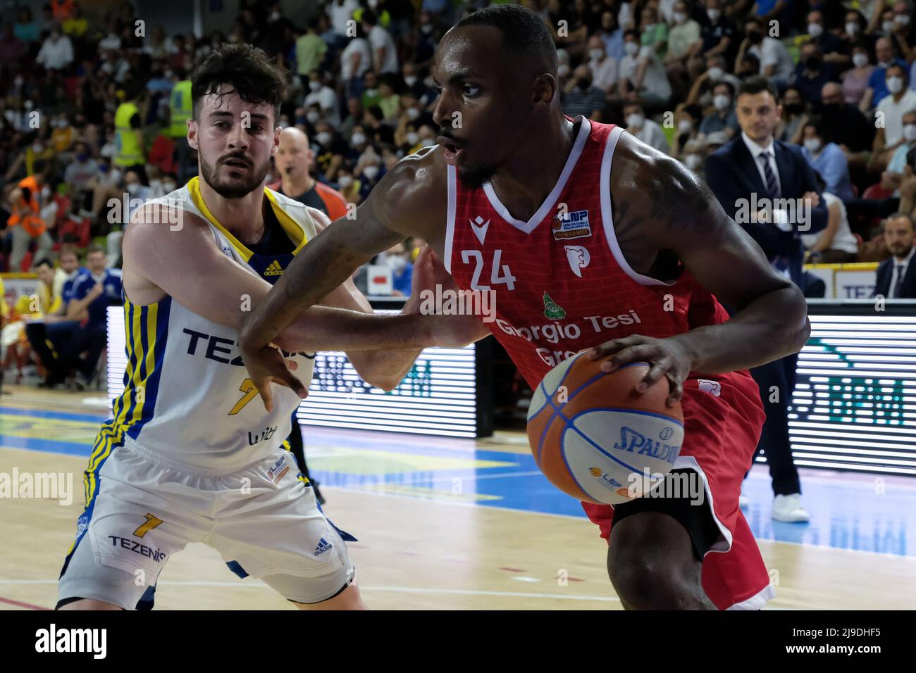 Verona, Italien. 22. Mai 2022 - A2 Italienische Basketball-Meisterschaft - Playoff-Halbfinale - erstes Spiel - Scaligera Basket Verona gegen Giorgio Tesi Group Pistoia Credit: Roberto Tommasini Stockfoto