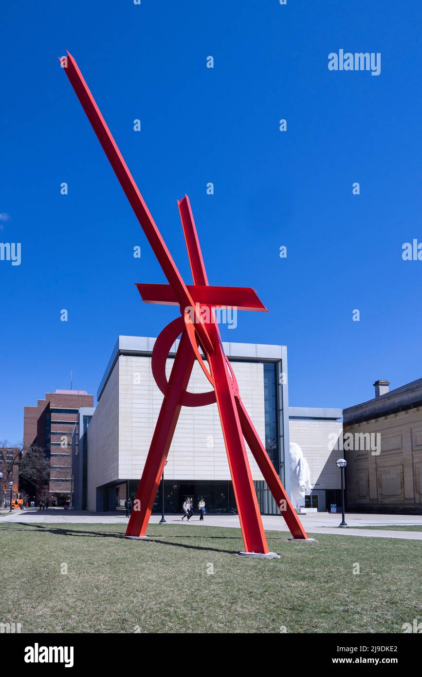Orion, 2006, lackierter Stahl, von Mark di Suvero, Ann Arbor, Michigan, USA Stockfoto